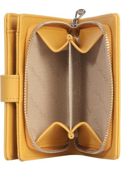 Kadın Mini Boy Çıt Çıt Detaylı Cüzdan – 65315 - Hardal fiyatları
