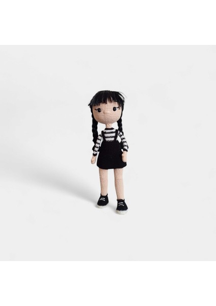 Wednesday Addams Amigurumi El Örgüsü Çocuk Oyuncak
