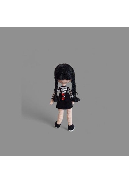 Wednesday Addams Amigurumi El Örgüsü Çocuk Oyuncak modelleri