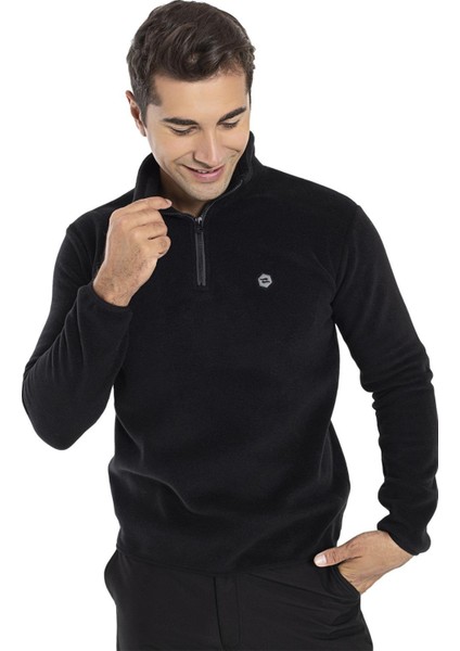 Yarım Fermuarlı Erkek Polar Sweatshırt