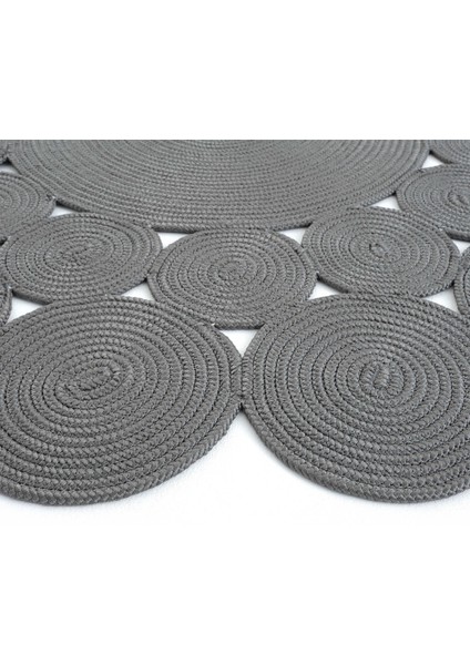 Cool Halı luke 505 Gri Yuvarlak Halı Dekoratif Antre Hol Halısı Mutfak Halısı Hasır Balkon Halısı Banyo Halısı indirimleri