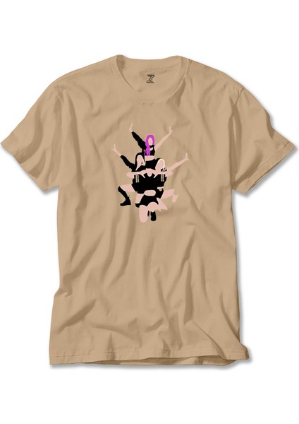 Blackpink Digital Simple Krem Tişört