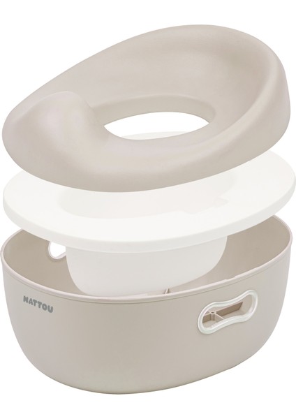 Potty Care 3 In 1 Lazımlık Oturak ve Tuvalet Adaptörü - Bej