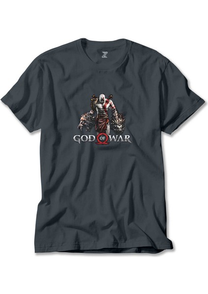 God Of War Kratos Lion Füme Tişört