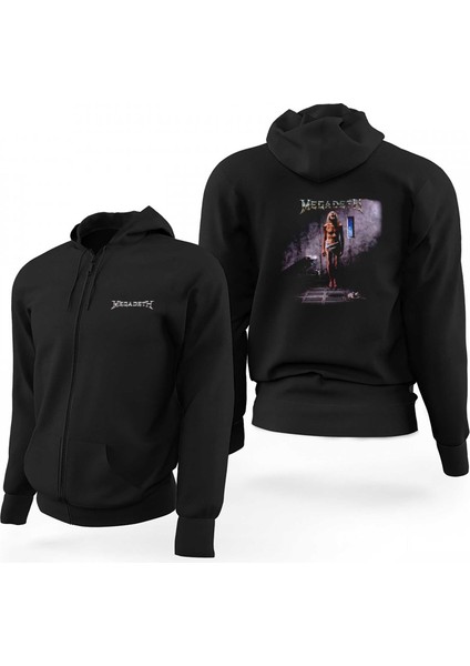 Megadeth Countdown To Extinction Siyah Fermuarlı Limited Edition Kapşonlu Sweatshirt