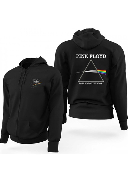Pink Floyd Dark Side Siyah Fermuarlı Limited Edition Kapşonlu Sweatshirt