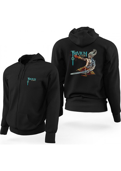 Trivium The Crusade Siyah Fermuarlı Limited Edition Kapşonlu Sweatshirt