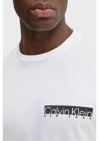 Pamuklu Regular Fit Bisiklet Yaka Logolu T Shirt K10K113800YAF Erkek T Shirt K10K113800 Yaf