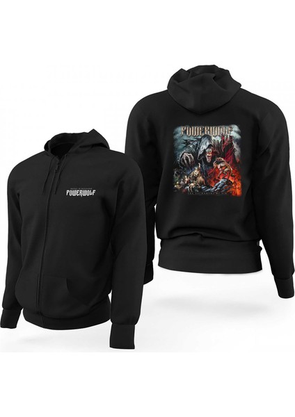 Powerwolf The Sacrament Of Sin Siyah Fermuarlı Limited Edition Kapşonlu Sweatshirt