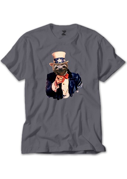 Bear Sam Amca Gri Tişört