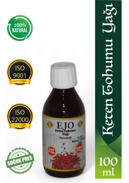 Soğuk Sıkım Keten Tohumu Yağı 100 ml