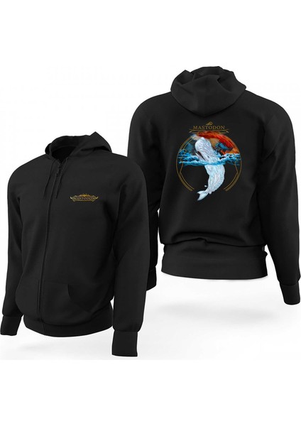 Mastodon Leviathan Siyah Fermuarlı Limited Edition Kapşonlu Sweatshirt