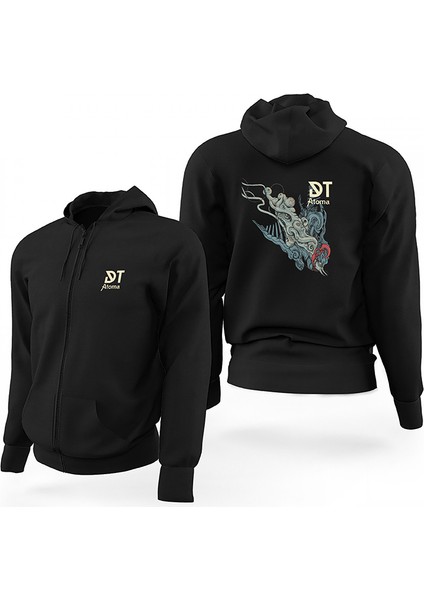 Dark Tranquillity Atoma Siyah Fermuarlı Limited Edition Kapşonlu Sweatshirt