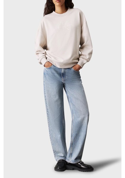 Pamuklu Regular Fit Bisiklet Yaka Logolu Sweat J20j224724pdh Bayan Sweat J20j224724 Pdh modelleri