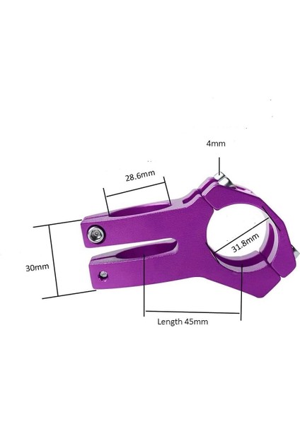 Bisiklet Boğazı 45MM Mor