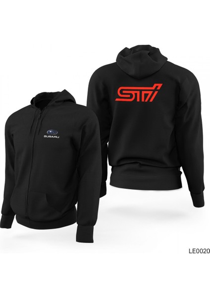 Subaru Siyah Fermuarlı Limited Edition Kapşonlu Sweatshirt