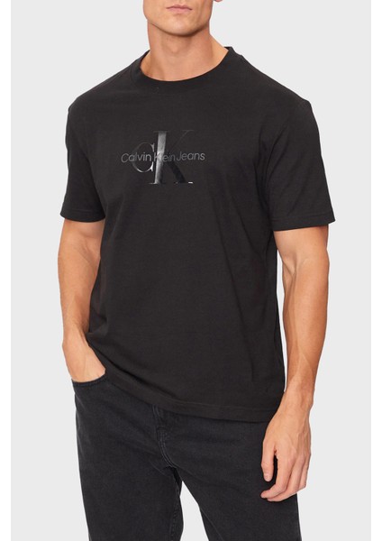 Pamuklu Regular Fit Bisiklet Yaka Parlak Logolu T Shirt J30J327109BEH Erkek T Shirt J30J327109 Beh