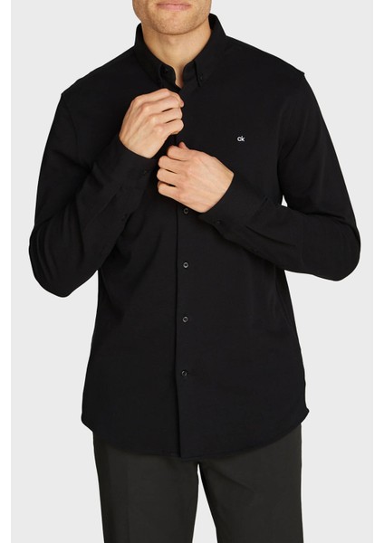 Pamuklu Regular Fit Logolu Gömlek K10K113311BEH Erkek Gömlek K10K113311 Beh