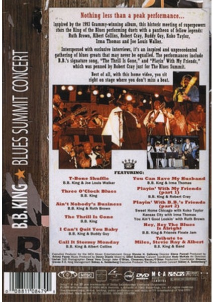B.b. King – Blues Summit Concert (Dvd) fiyatları