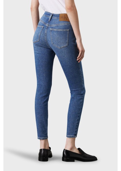 Streç Pamuklu Skinny Fit Yüksek Bel Süper Dar Paça Jeans J20J2245221A4 Bayan Kot Pantolon J20J224522 1A4 modelleri