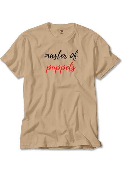 Metallica Master Of Puppets Text Krem Tişört