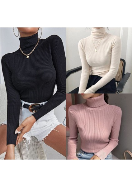 Balıkçı Yaka Kazak 3 Lü Set Kurtarıcı Slimfit Tek Paket
