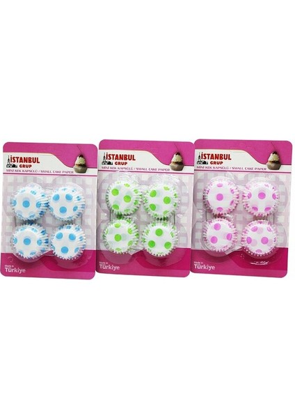 60 Adet Muffin Tartolet Mini Cupcake Kağıdı, Renkli Kağıt Muffin Kek Kalıbı