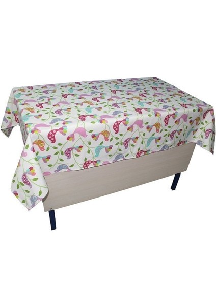 Kuş Desenli Öğretmen Masa Örtüsü (Pamuklu-Düz) modelleri