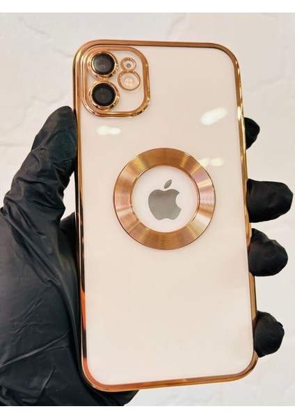 Apple iPhone 11 Uyumlu Şeffaf Kamera Korumalı Telefon Kılıfı Metalik