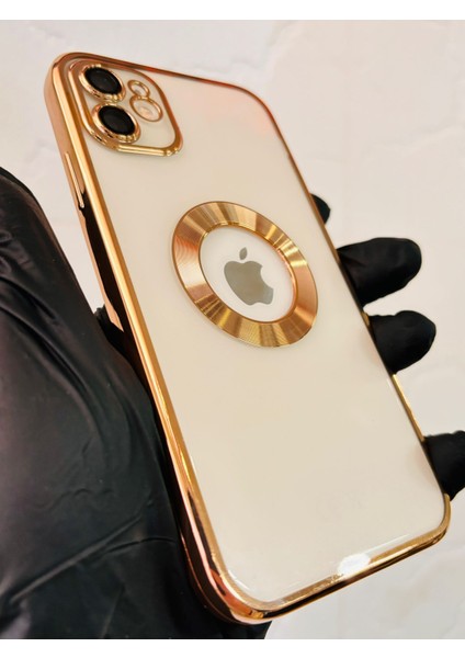 Apple iPhone 11 Uyumlu Şeffaf Kamera Korumalı Telefon Kılıfı Metalik