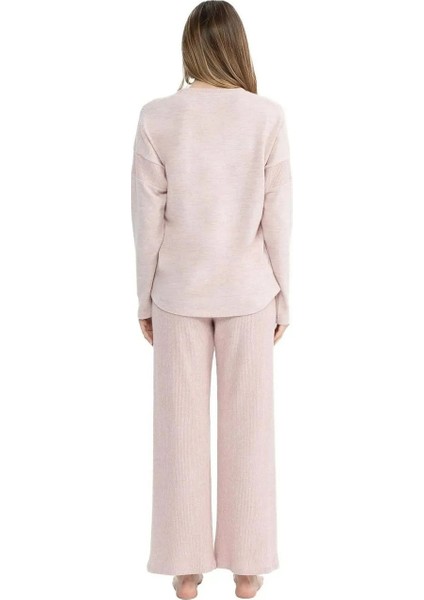 Yumuşak Dokulu Uzun Kol Kadın Pijama Takım 17085 modelleri