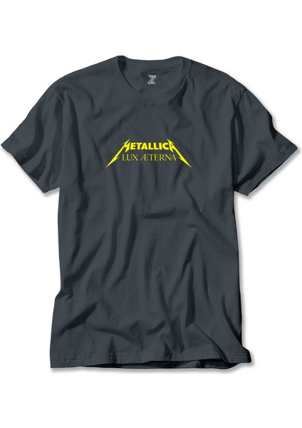 Metallica Lux Æterna Text Füme Tişört