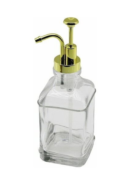 500 ml Tezgah Üstü Dikdörtgen Banyo Mutfak Sıvı Sabunluk | Pompa ve Musluk Ayrık Model Gold fiyatları