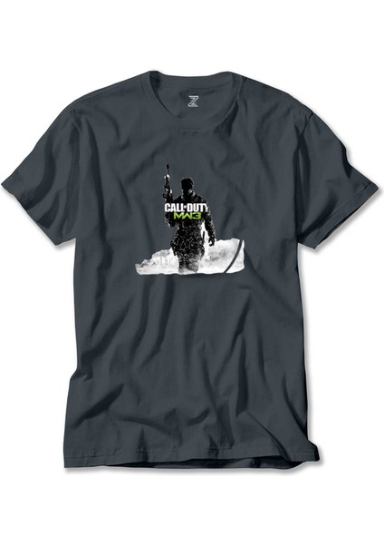 Call Of Duty Silhouette M3 Füme Tişört