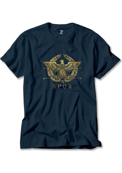 Roman Empire Emblem Lacivert Tişört
