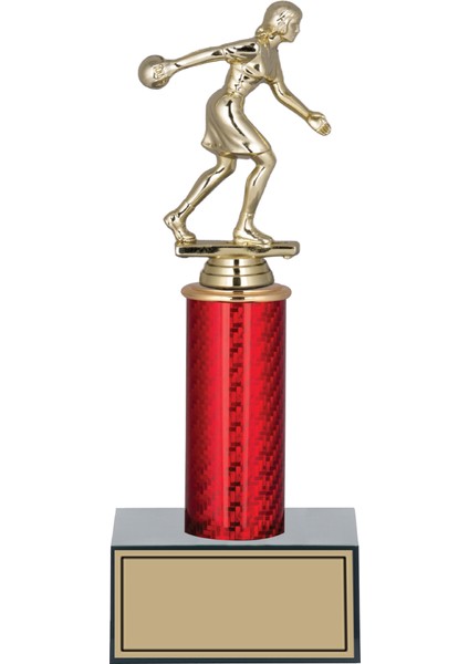 Bowling Kadın Figürlü Kupa-Okul Kupası-Ödül Kupası-Turnuva Kupası 28 cm