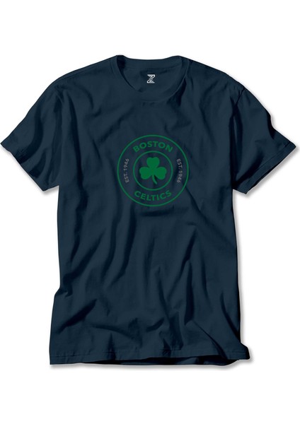Boston Celtics Logo Lacivert Tişört
