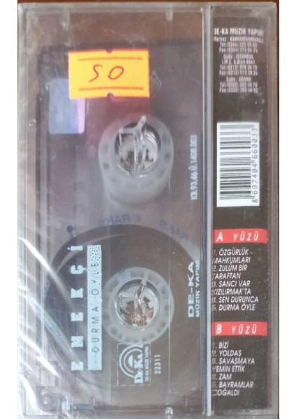 Emekçi Özgürlük Mahkumları Durma Öyle Açılmamış Jelatininde Kaset