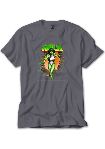 She Hulk Duvar Gri Tişört