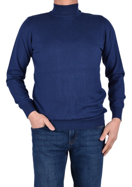 21011 Triko Yarım Balıkçı Kazak /lacivert/xl