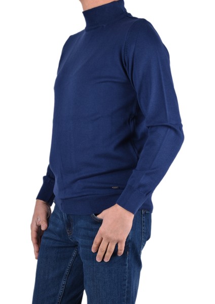 21011 Triko Yarım Balıkçı Kazak /lacivert/xl