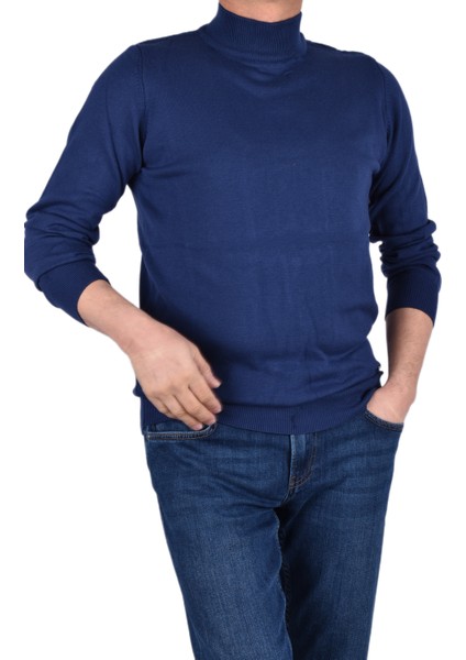 21011 Triko Yarım Balıkçı Kazak /lacivert/xl
