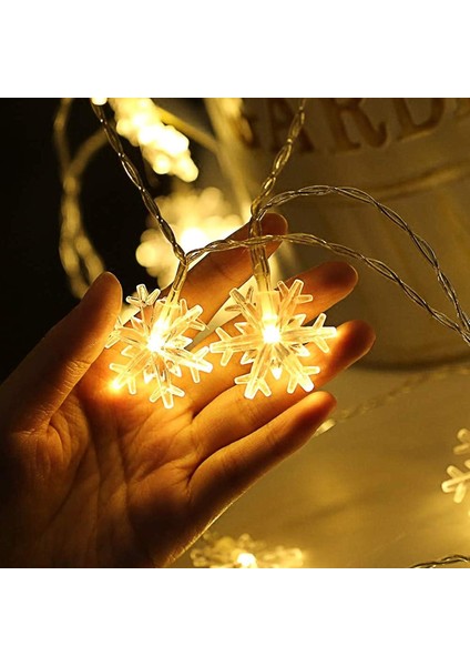 5 Metre LED Işıklı 28'li Kar Tanesi Işık Zinciri Dekoratif Pilli Aydınlatma Ev Dekorasyonu Süsleme Salon Oda Merdiven Balkon Süslemeleri Için Yılbaşı Eğlence Doğum Günlerine Özel Aydınlatma fiyatları