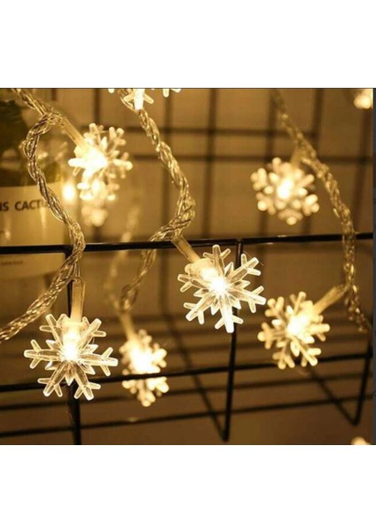 5 Metre LED Işıklı 28'li Kar Tanesi Işık Zinciri Dekoratif Pilli Aydınlatma Ev Dekorasyonu Süsleme Salon Oda Merdiven Balkon Süslemeleri Için Yılbaşı Eğlence Doğum Günlerine Özel Aydınlatma indirimleri