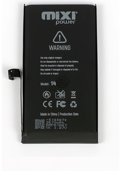 iPhone 14 Uyumlu Yüksek Kapasiteli Batarya