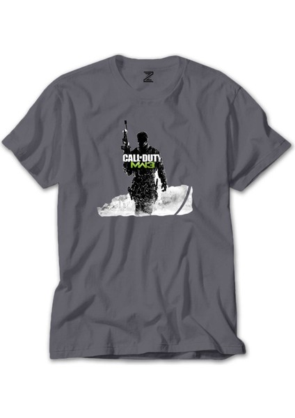 Call Of Duty Silhouette M3 Gri Tişört