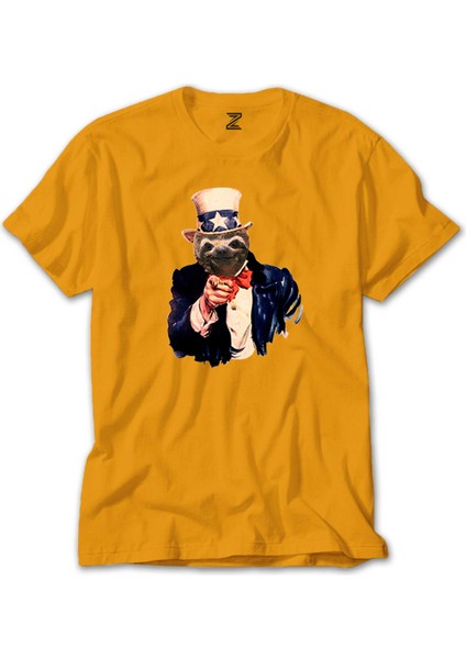 Bear Sam Amca Sarı Tişört