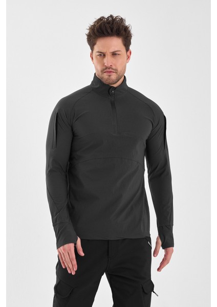 Erkek Outdoor Sporlikra Kumaş Taktik Sweat Spor Tactical Sivit