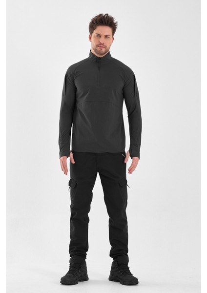 Erkek Outdoor Sporlikra Kumaş Taktik Sweat Spor Tactical Sivit