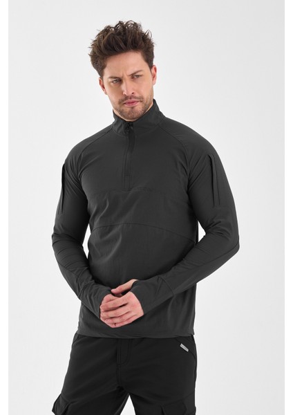 Erkek Outdoor Sporlikra Kumaş Taktik Sweat Spor Tactical Sivit
